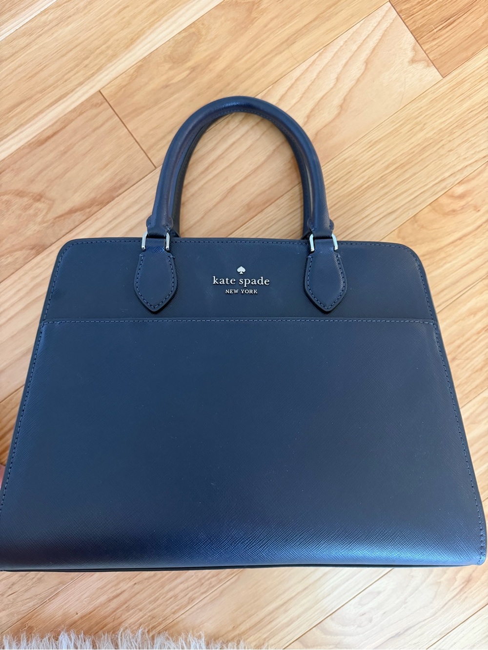 kate spade Navy Madison Leather Satchel - Medium